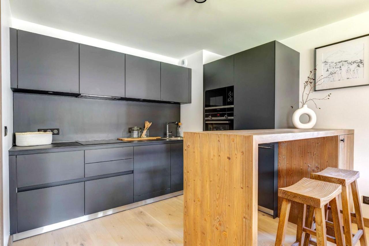 4-Room Apartment With Garden, Gym And Shared Spa Megève Exterior foto