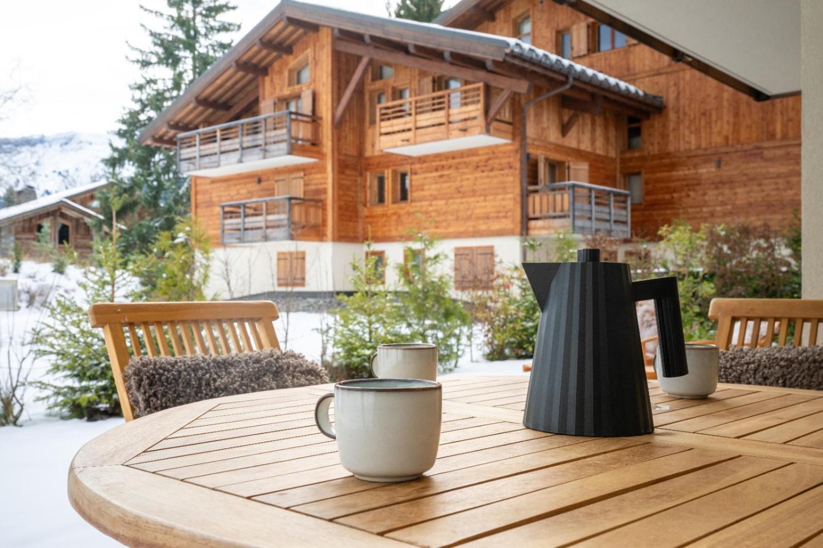 4-Room Apartment With Garden, Gym And Shared Spa Megève Exterior foto